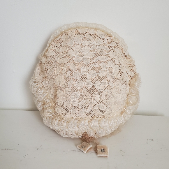 50s Vintage Floral Lace Fascinator Hat - Picture 12 of 14